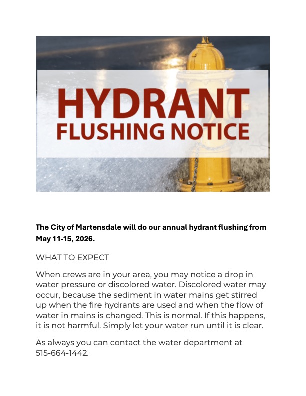 Hydrant Flushing Notice